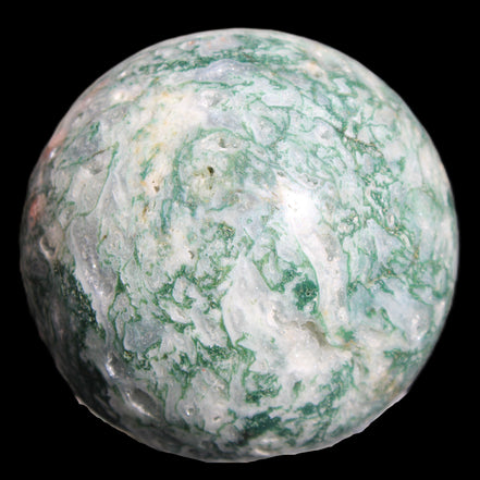 Ocean Moss Agate sphere 239g in sunlight - Rocks and Things Store