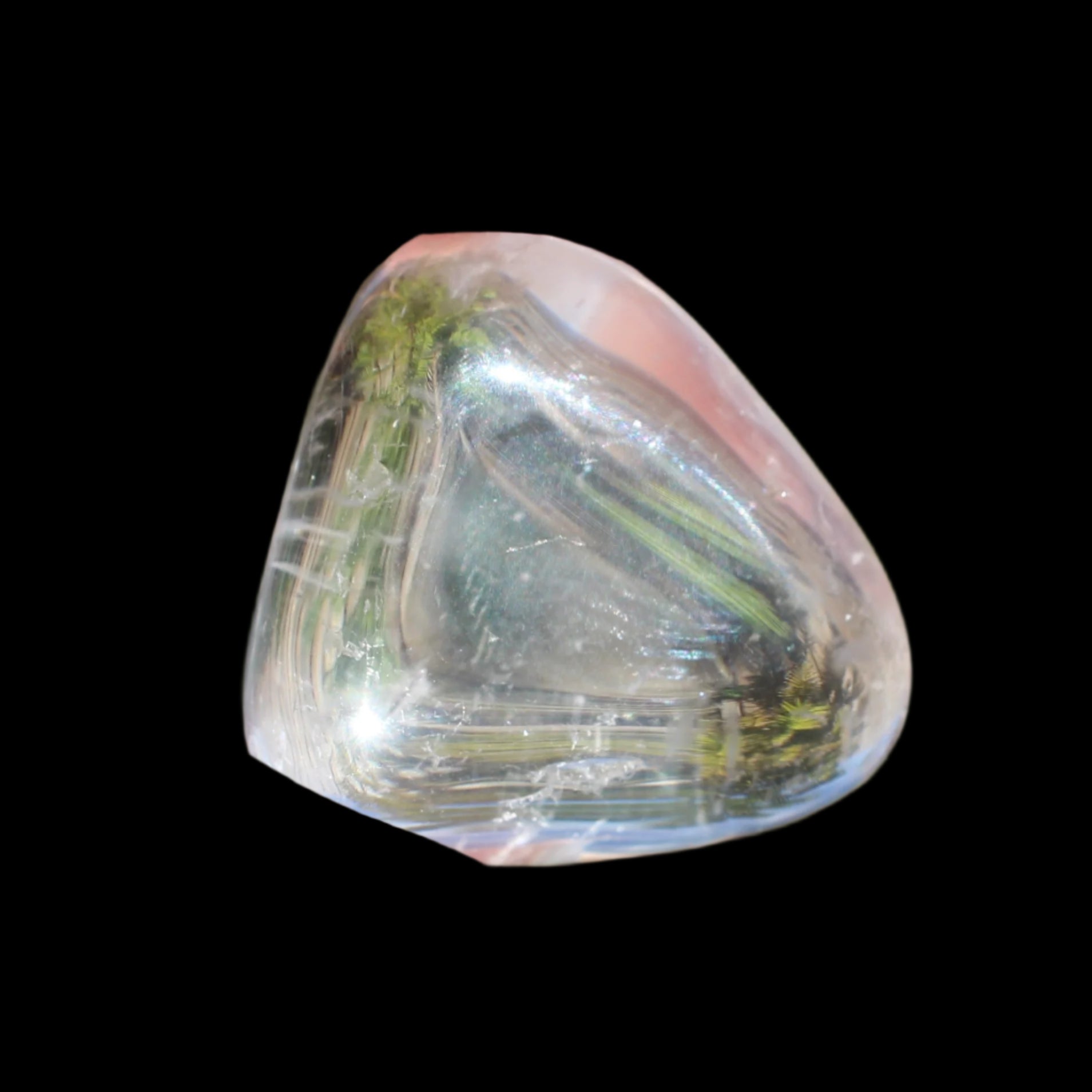 Clear Quartz tumble polished crystal 16-17g in sunshine - Rocks and Things Store