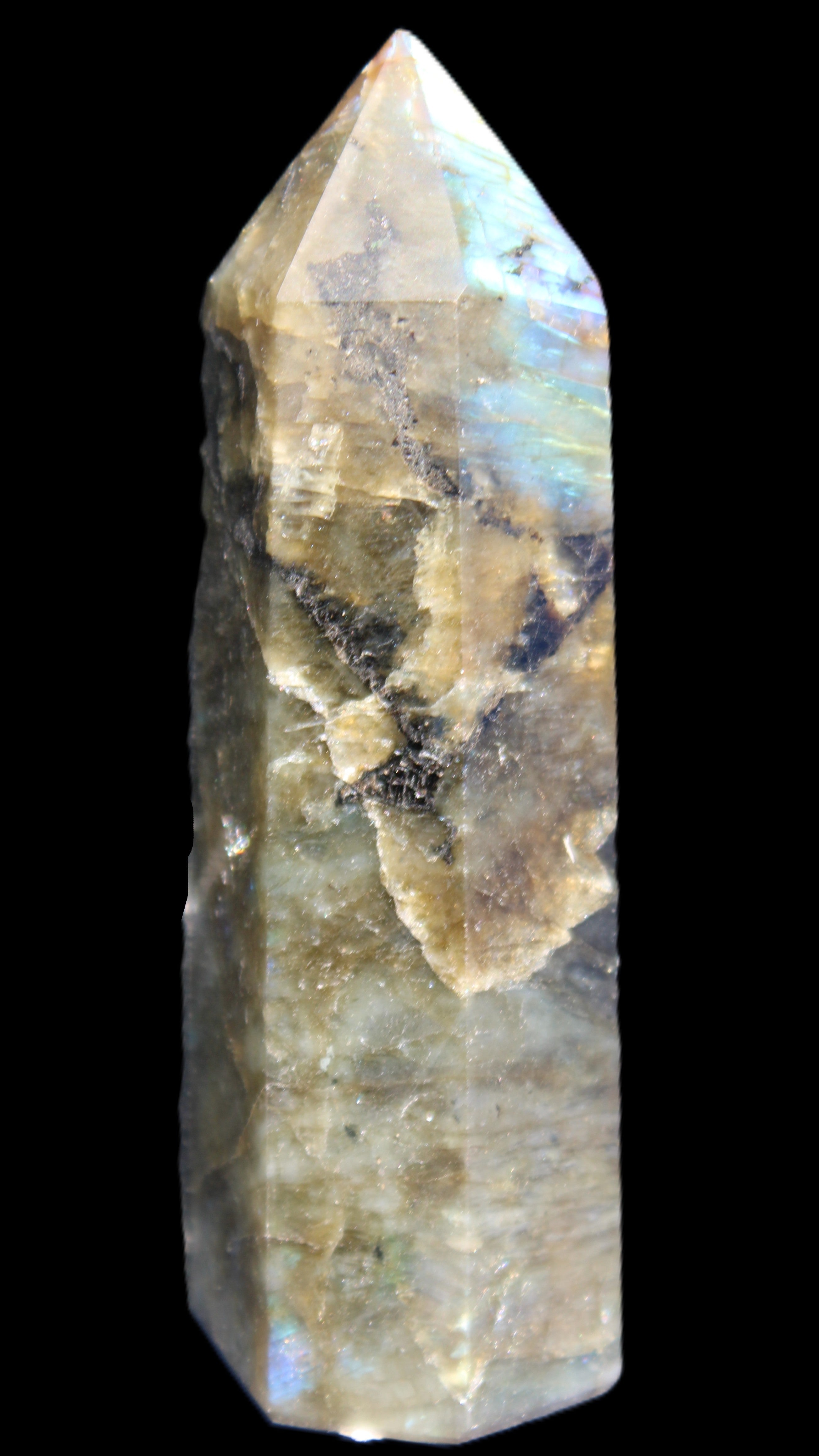 Labradorite wand 89g in sunlight - Rocks and Things Store