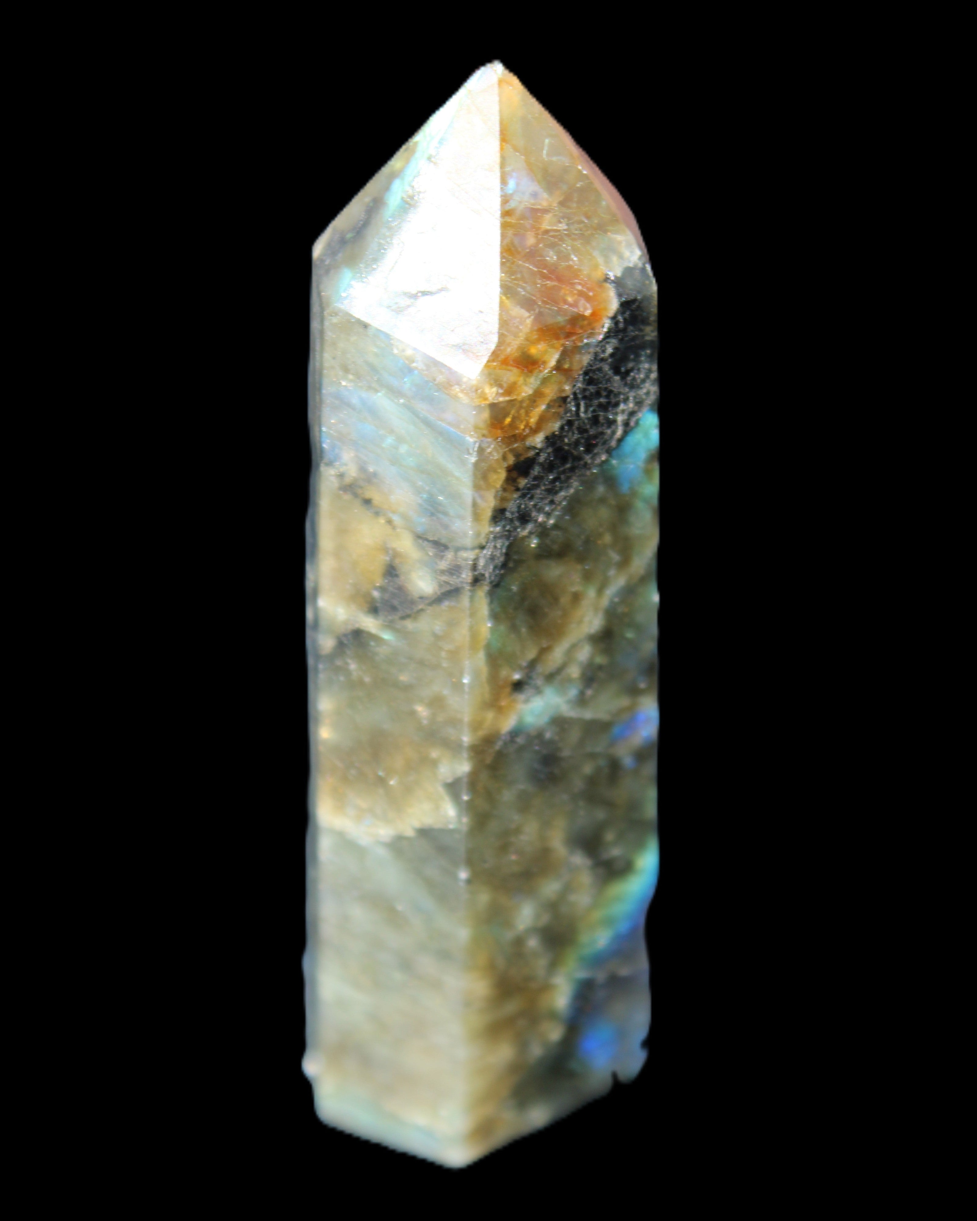 Labradorite wand 89g in sunlight - Rocks and Things Store