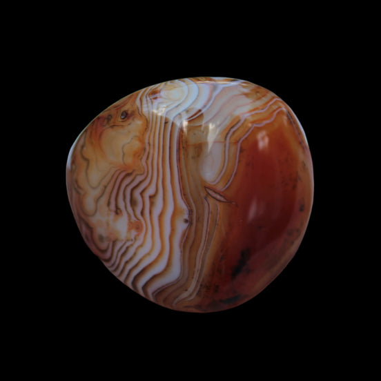 Crazy Silk Banded Agate from Madagascar 35g in sunshine - Rocks and Things Store