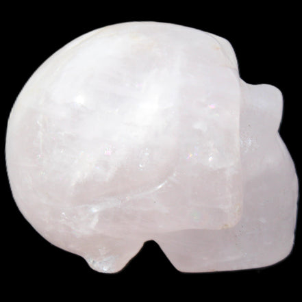 Rose Quartz hand-carved skull 51g in sunlight - Rocks and Things Store