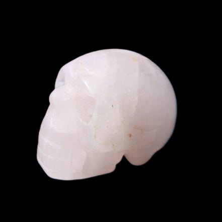 Rose Quartz hand-carved skull 51g in sunlight - Rocks and Things Store