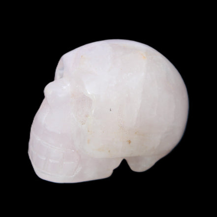 Rose Quartz hand-carved skull 51g in sunlight - Rocks and Things Store