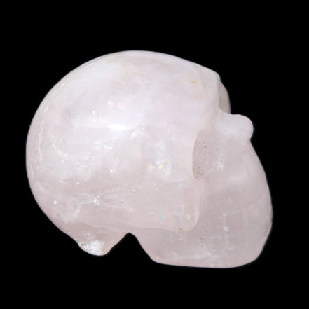 Rose Quartz hand-carved skull 51g in sunlight - Rocks and Things Store