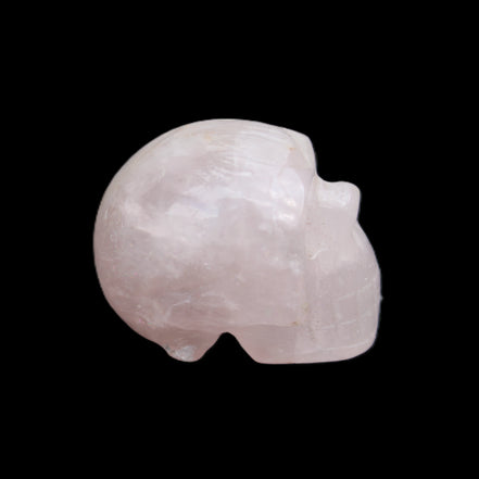 Rose Quartz hand-carved skull 51g in sunlight - Rocks and Things Store