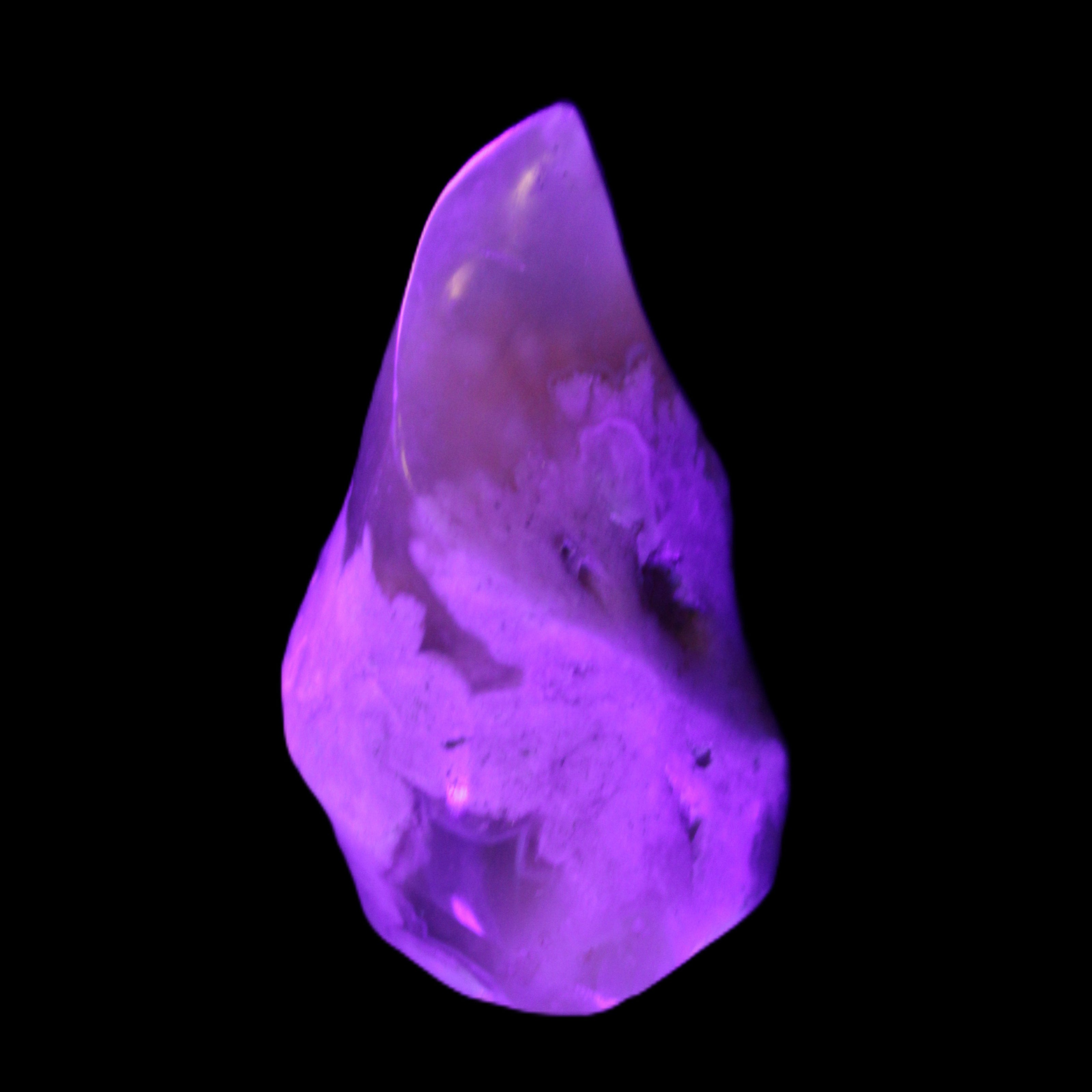 Snowflake Cherry Blossom Agate flame from Madagascar 63g in UV light - Rocks and Things Store