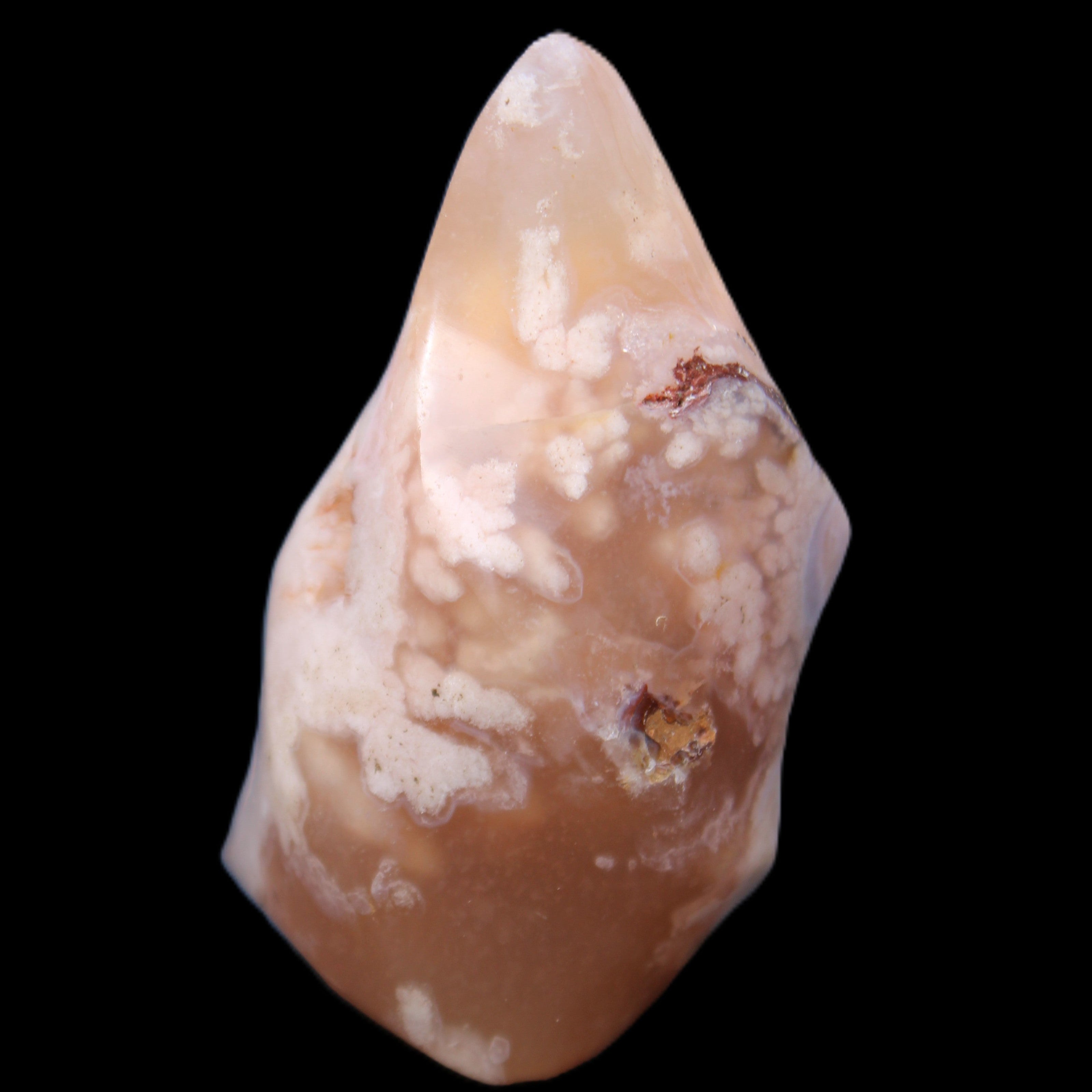 Snowflake Cherry Blossom Agate flame from Madagascar 63g in sunlight - Rocks and Things Store