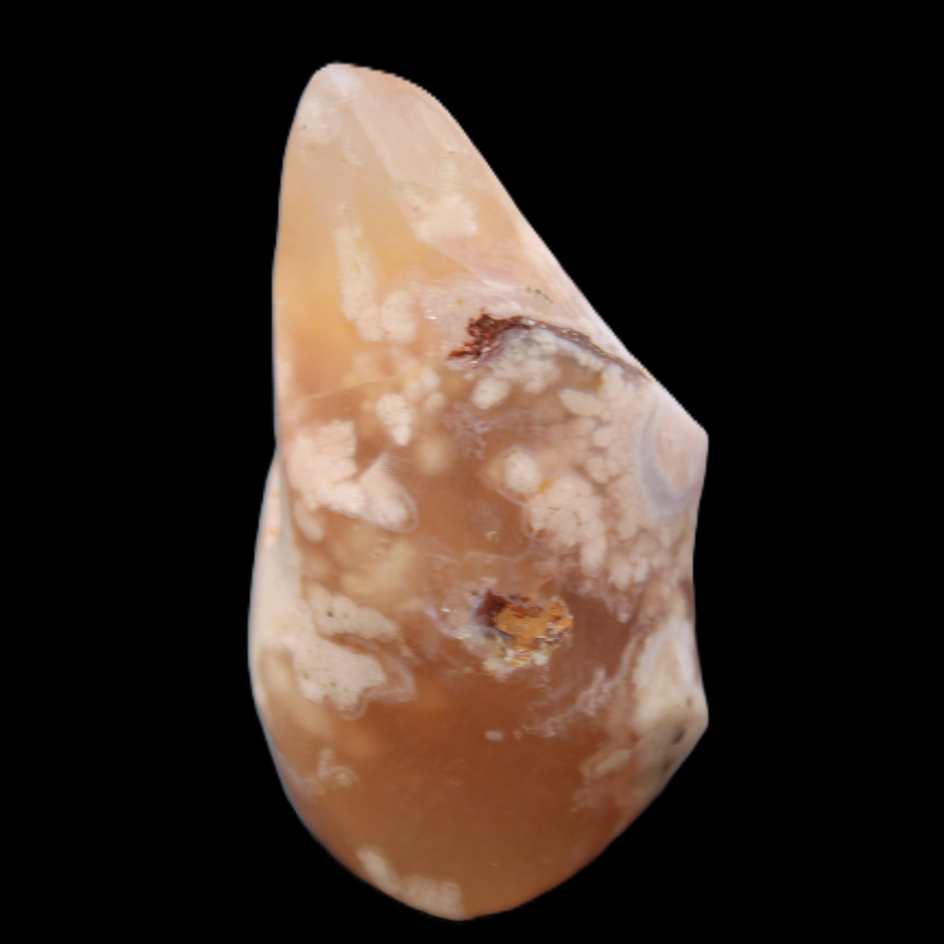 Snowflake Cherry Blossom Agate flame from Madagascar 63g in sunlight - Rocks and Things Store