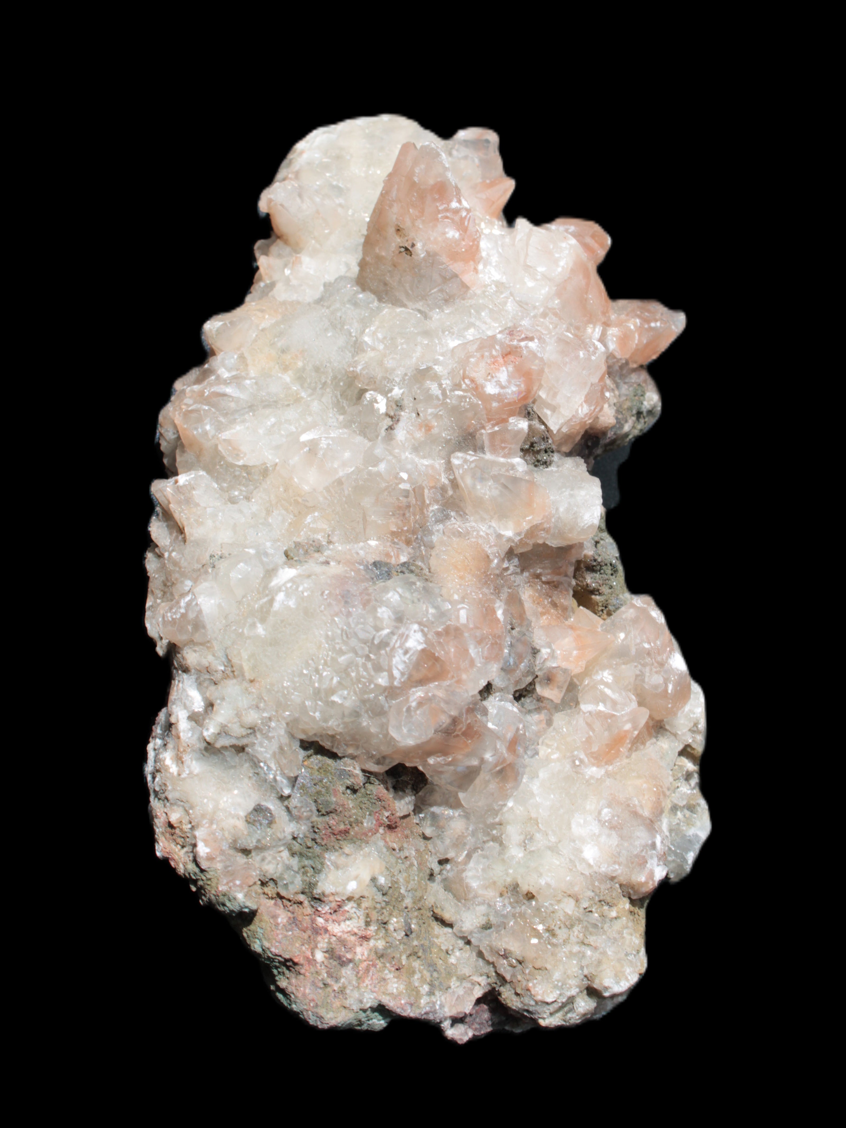 Quartz Paragenesis crystal cluster 132*75*43mm 343g in bright sunlight