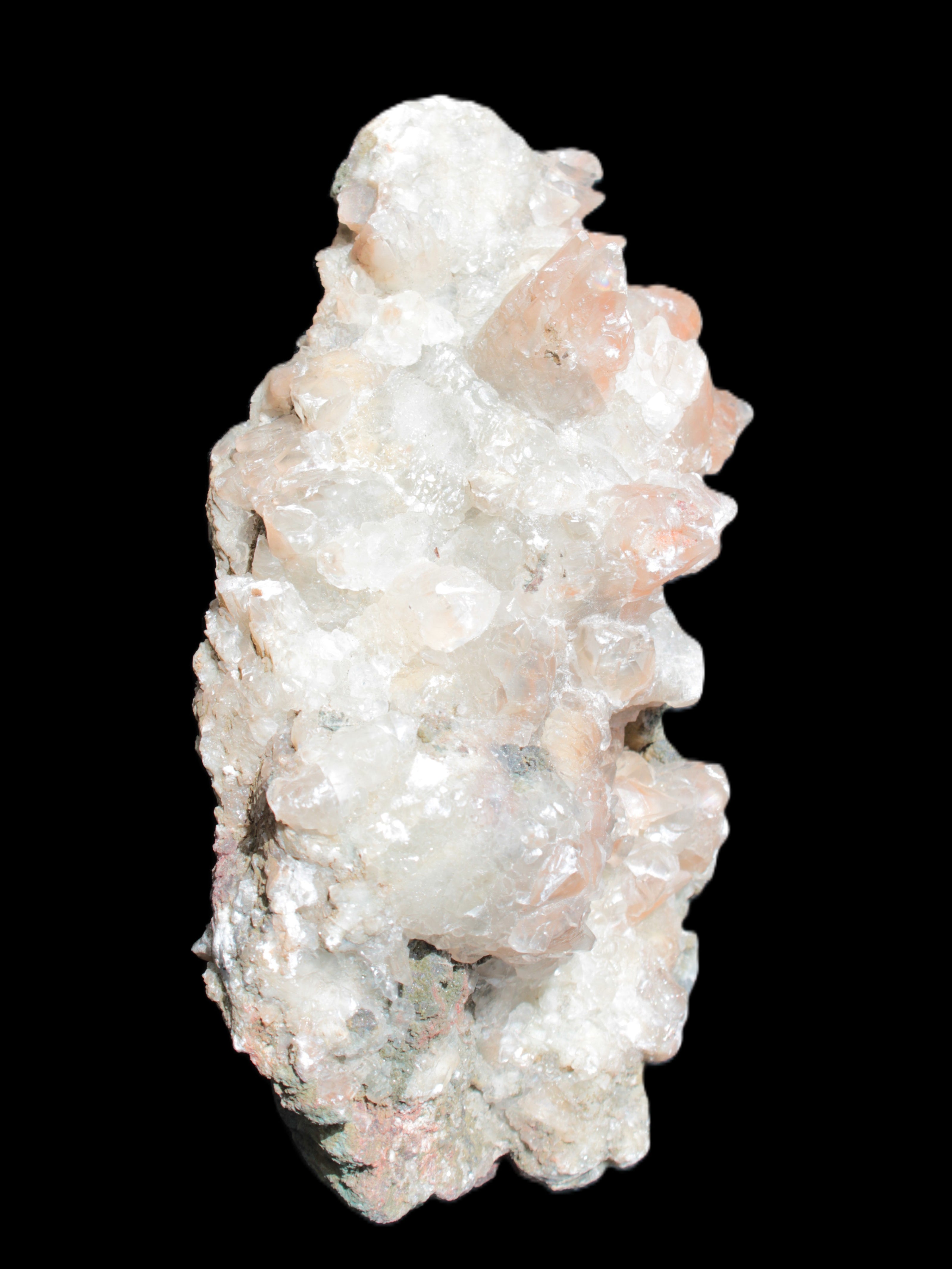 Quartz Paragenesis crystal cluster 132*75*43mm 343g in bright sunlight