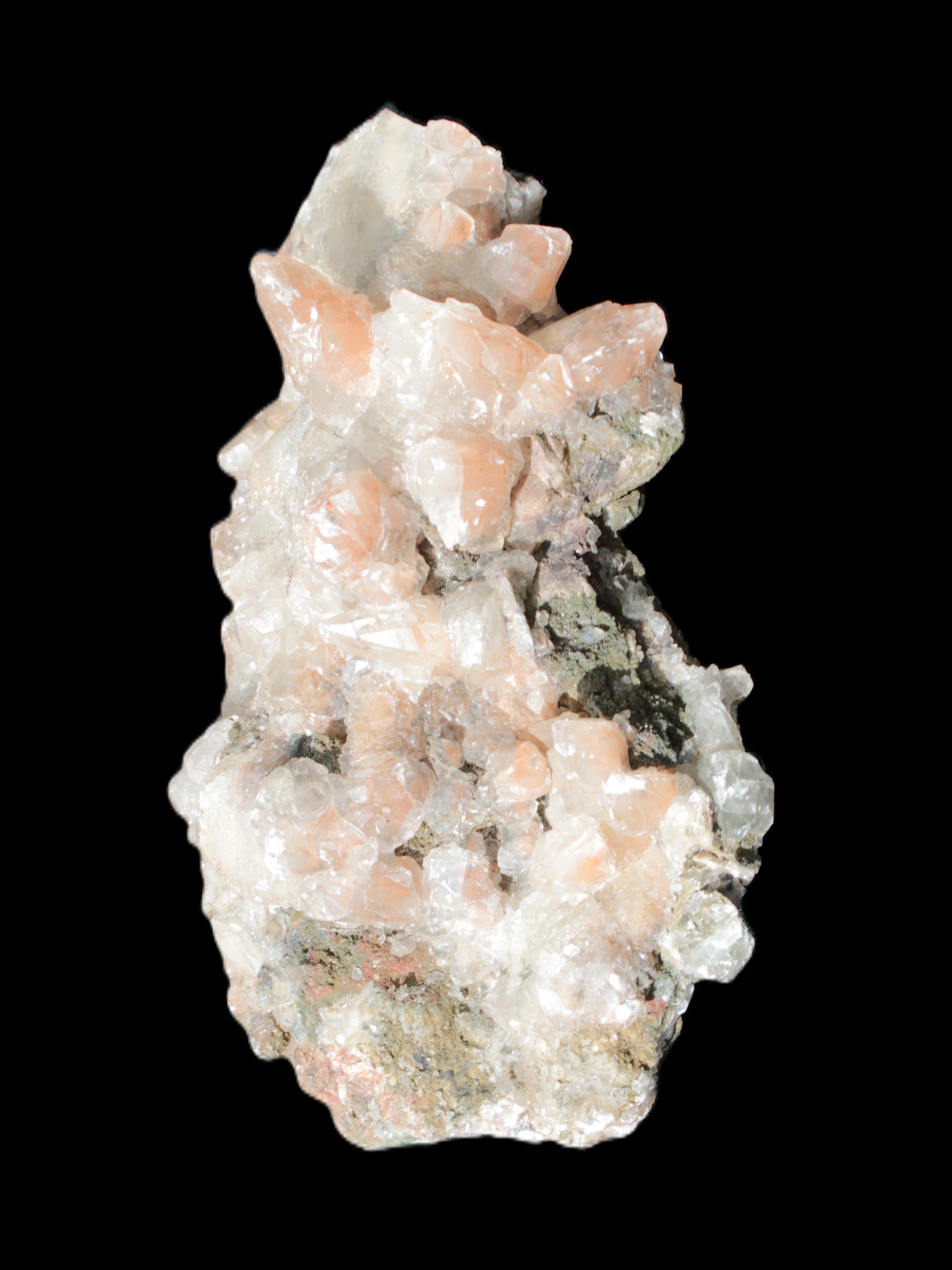 Quartz Paragenesis crystal cluster 132*75*43mm 343g in bright sunlight