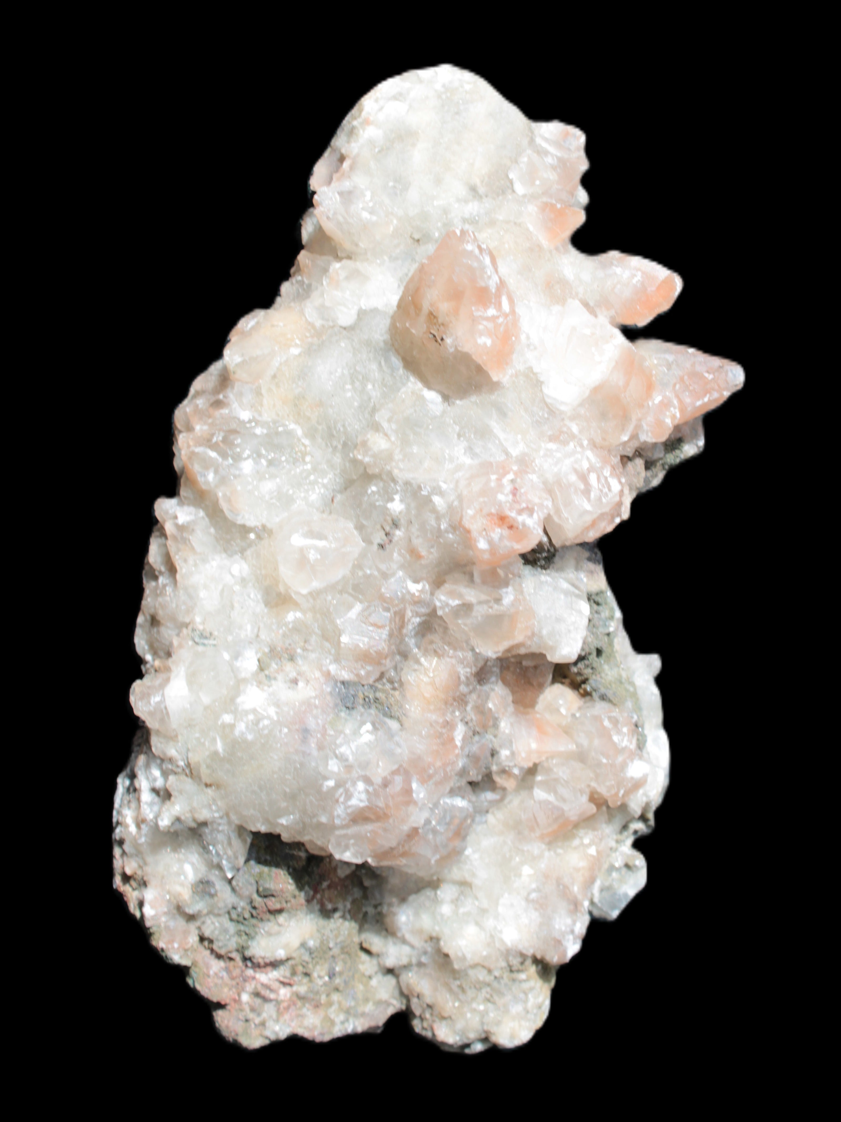 Quartz Paragenesis crystal cluster 132*75*43mm 343g in bright sunlight