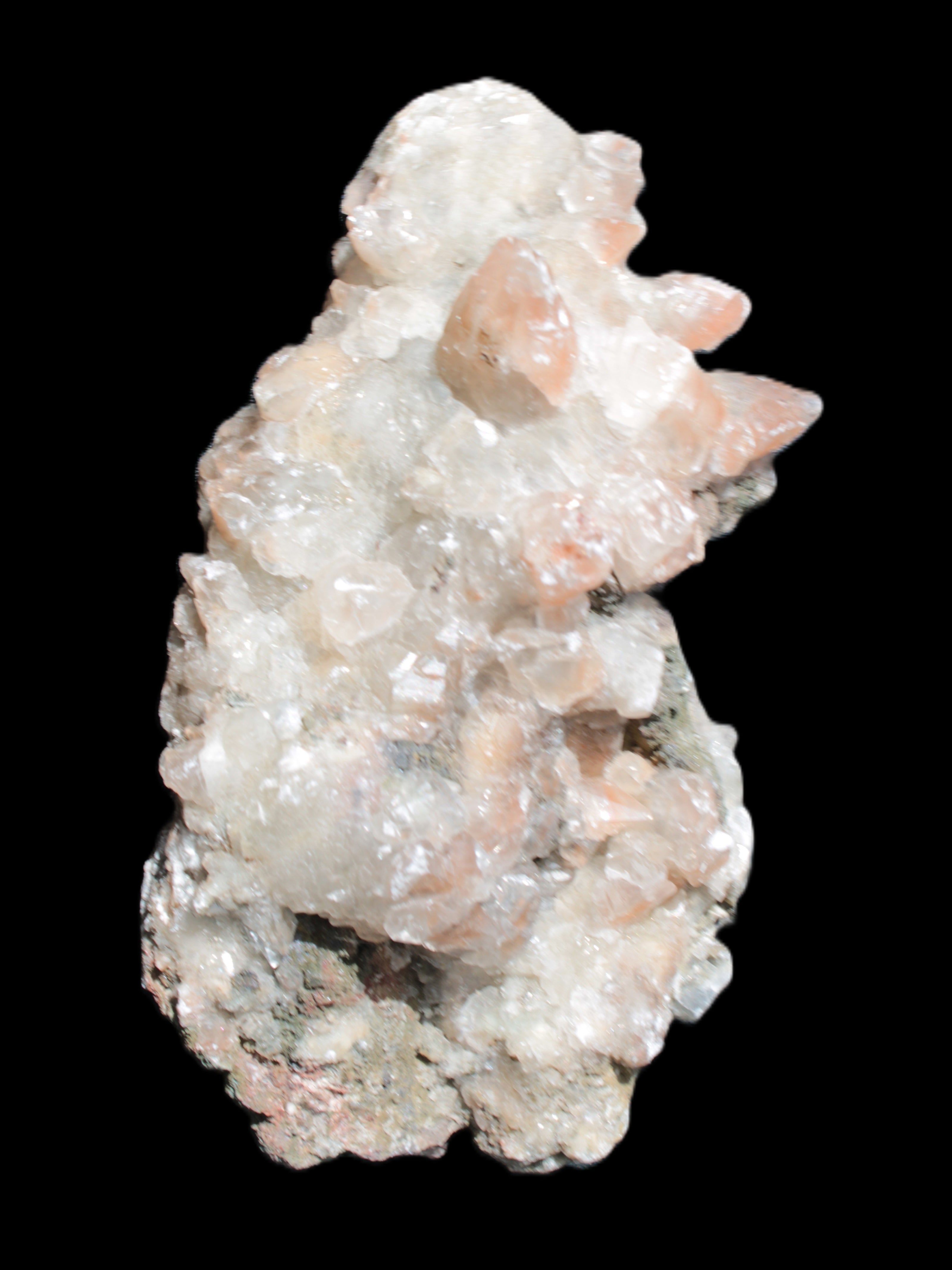 Quartz Paragenesis crystal cluster 132*75*43mm 343g in bright sunlight