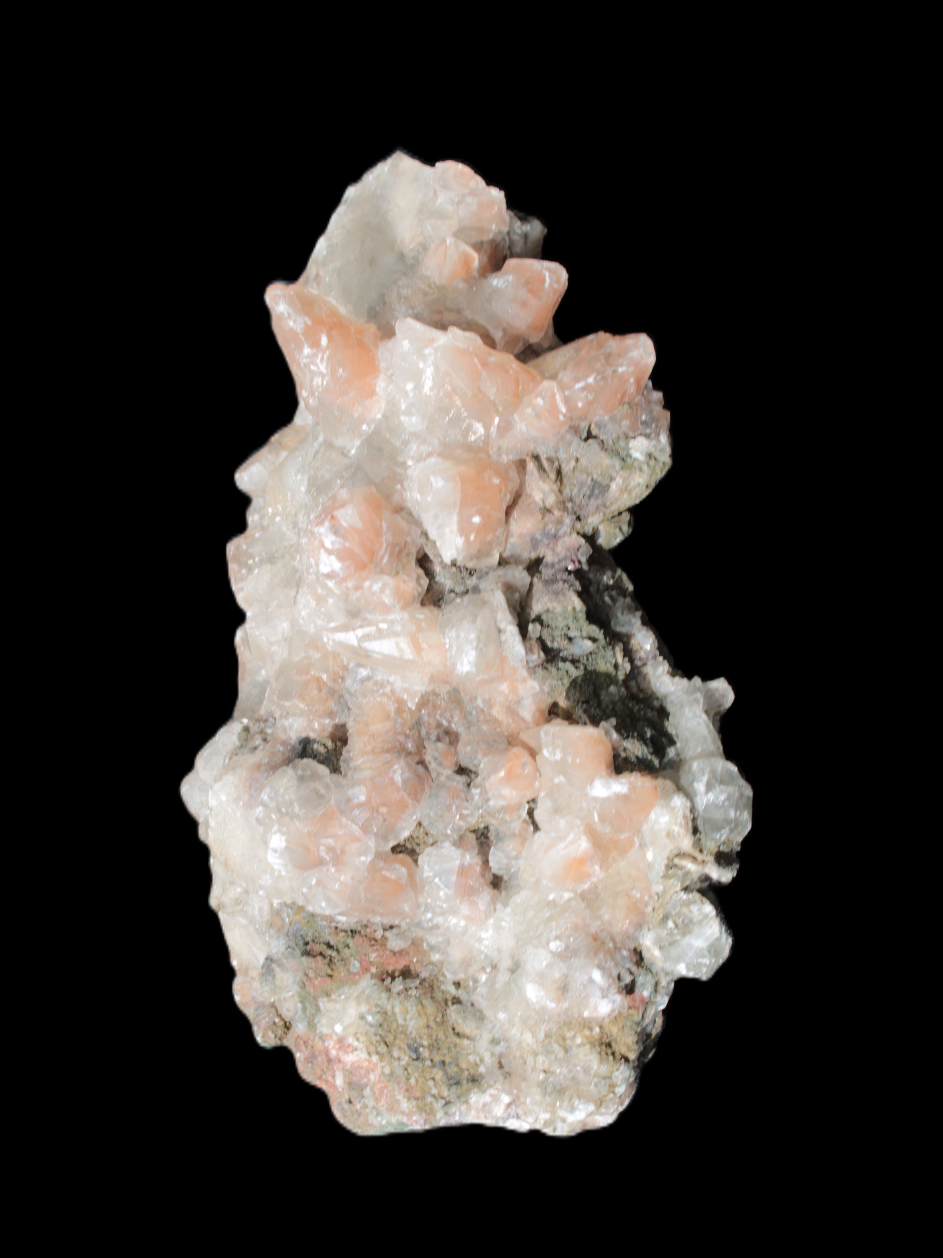 Quartz Paragenesis crystal cluster 132*75*43mm 343g in bright sunlight