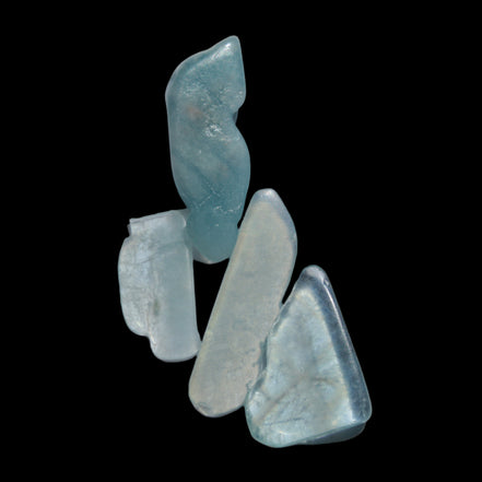 Aquamarine 4 polished crystals 4g - Rocks and Things Store