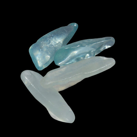 Aquamarine 4 polished crystals 4g in sunlight - Rocks and Things Store
