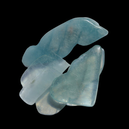 Aquamarine 4 polished crystals 4g in sunlight - Rocks and Things Store