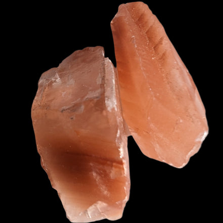 Red natural Calcite 2 crystals 15-18g in sunlight - Rocks and Things Store