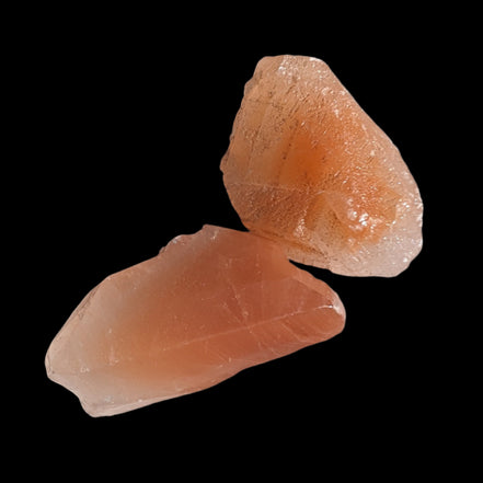Red natural Calcite 2 crystals 15-18g in sunlight - Rocks and Things Store