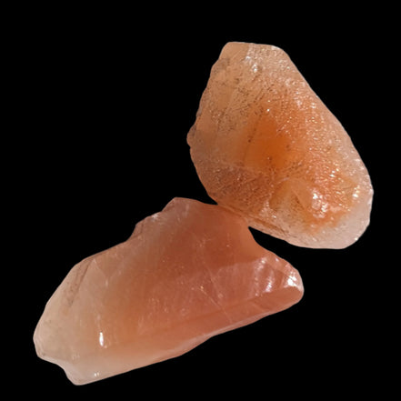 Red natural Calcite 2 crystals 15-18g in sunlight - Rocks and Things Store