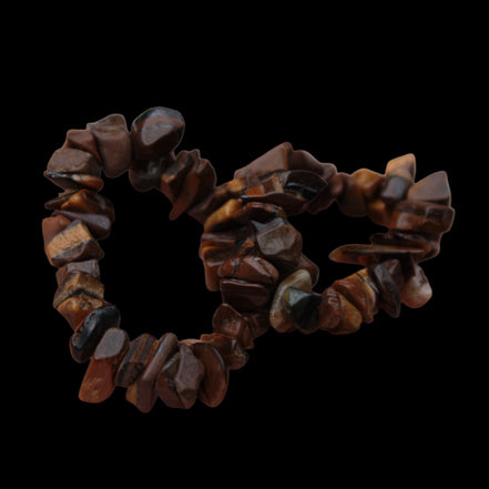Tigers Eye chip bracelet 19g in sunlight - Rocks and Things Store