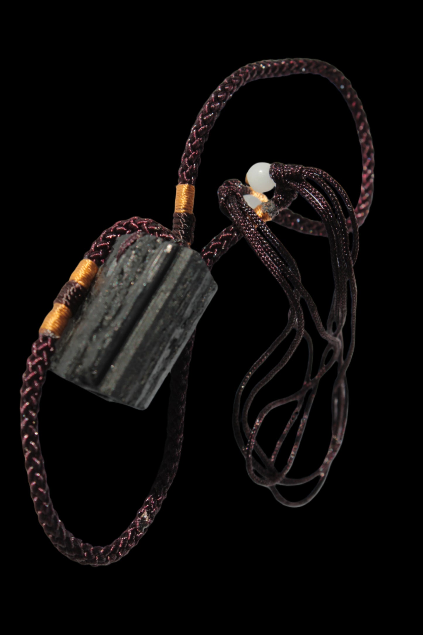 Black Tourmaline pendant necklace adjustable 15-20g - Rocks and Things Store
