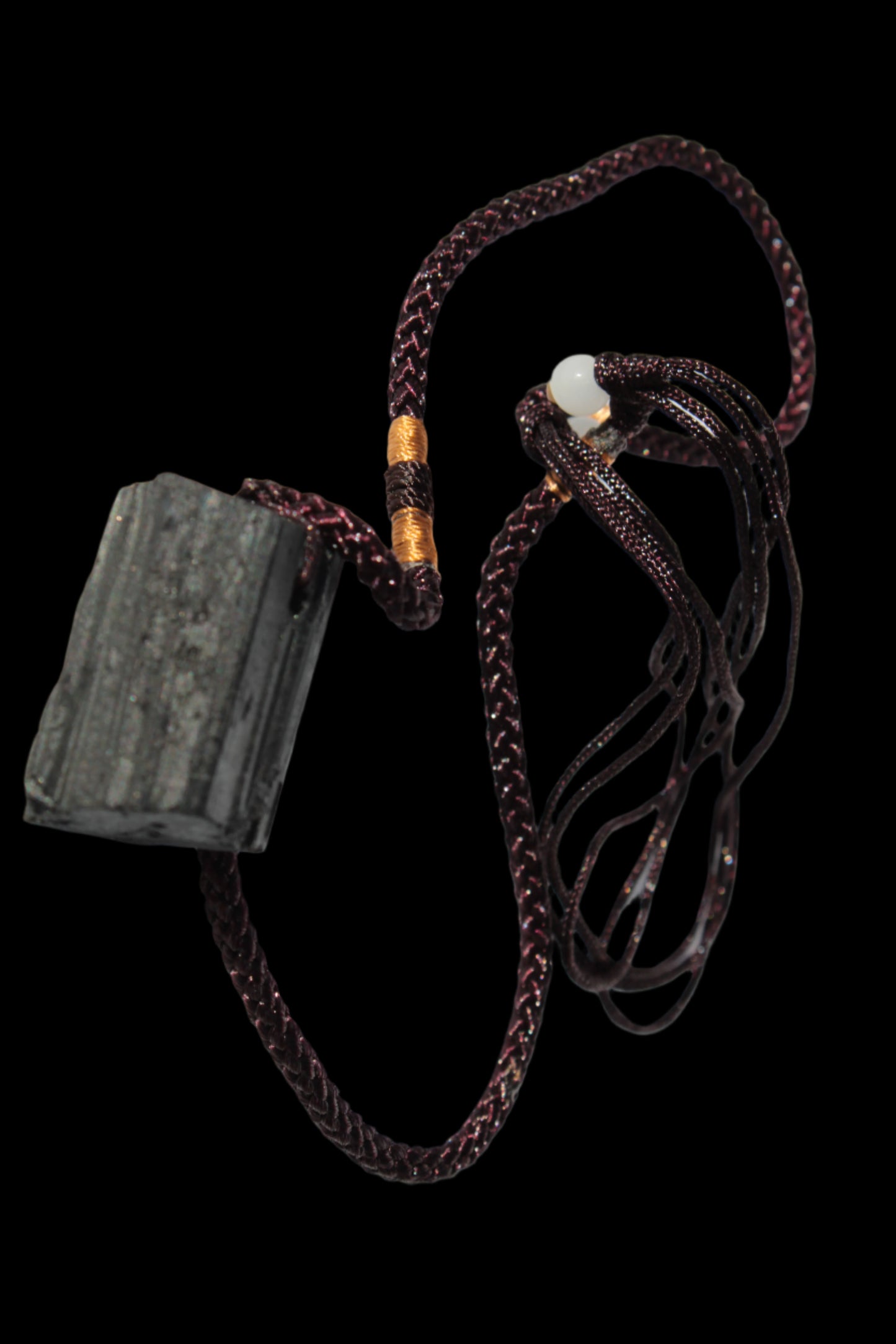 Black Tourmaline pendant necklace adjustable 15-20g - Rocks and Things Store