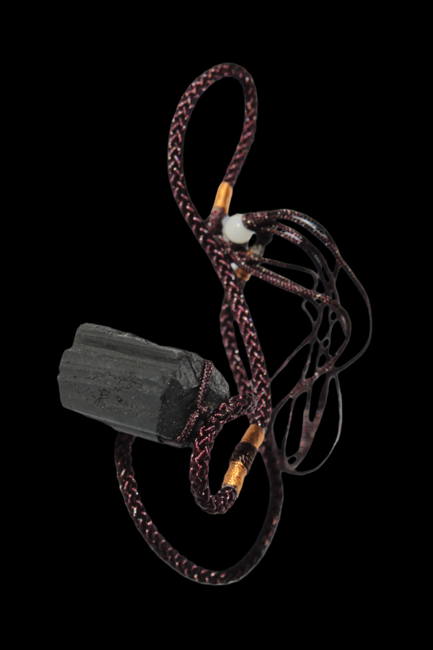 Black Tourmaline pendant necklace adjustable 15-20g - Rocks and Things Store