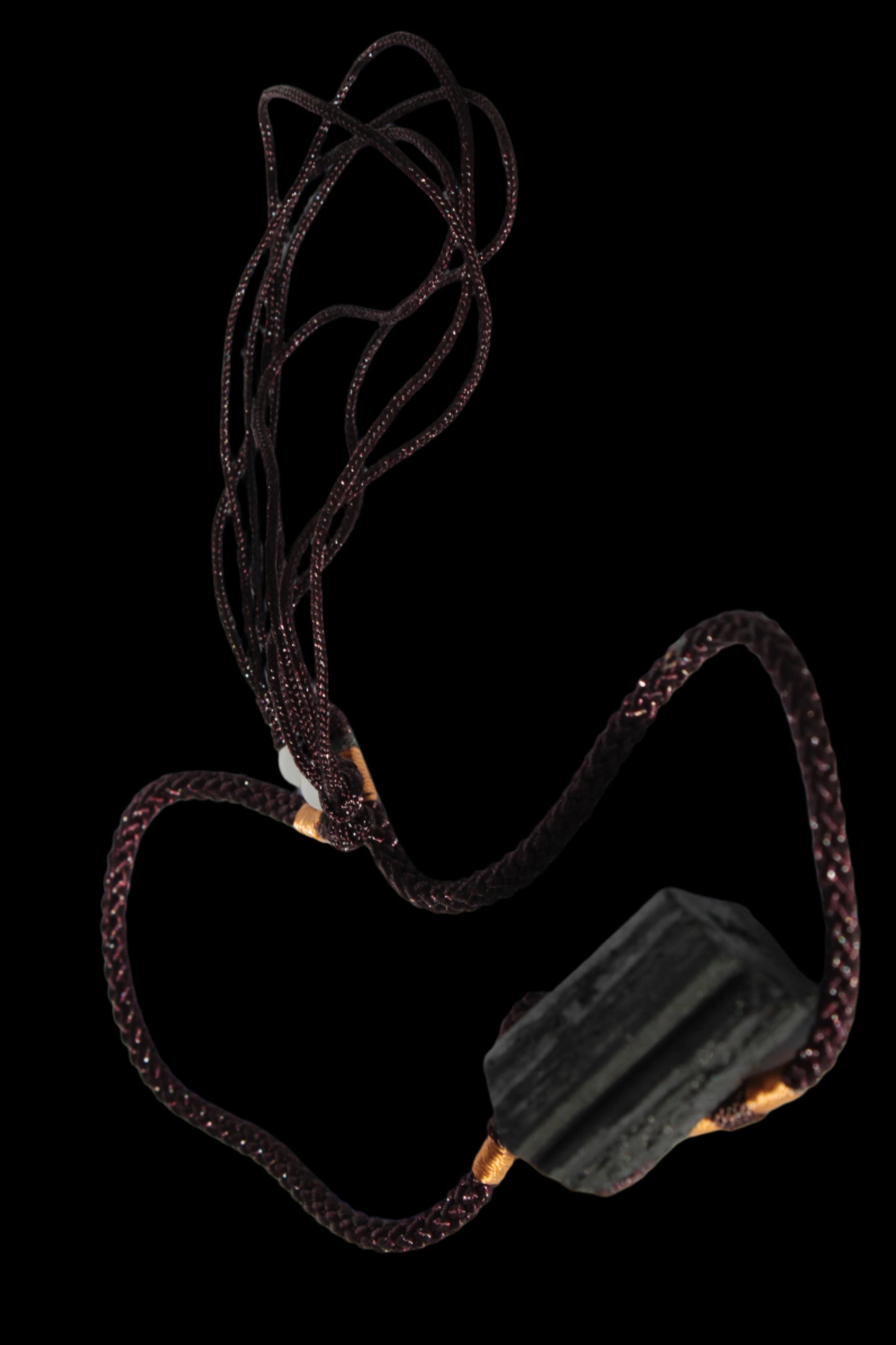 Black Tourmaline pendant necklace adjustable 15-20g - Rocks and Things Store