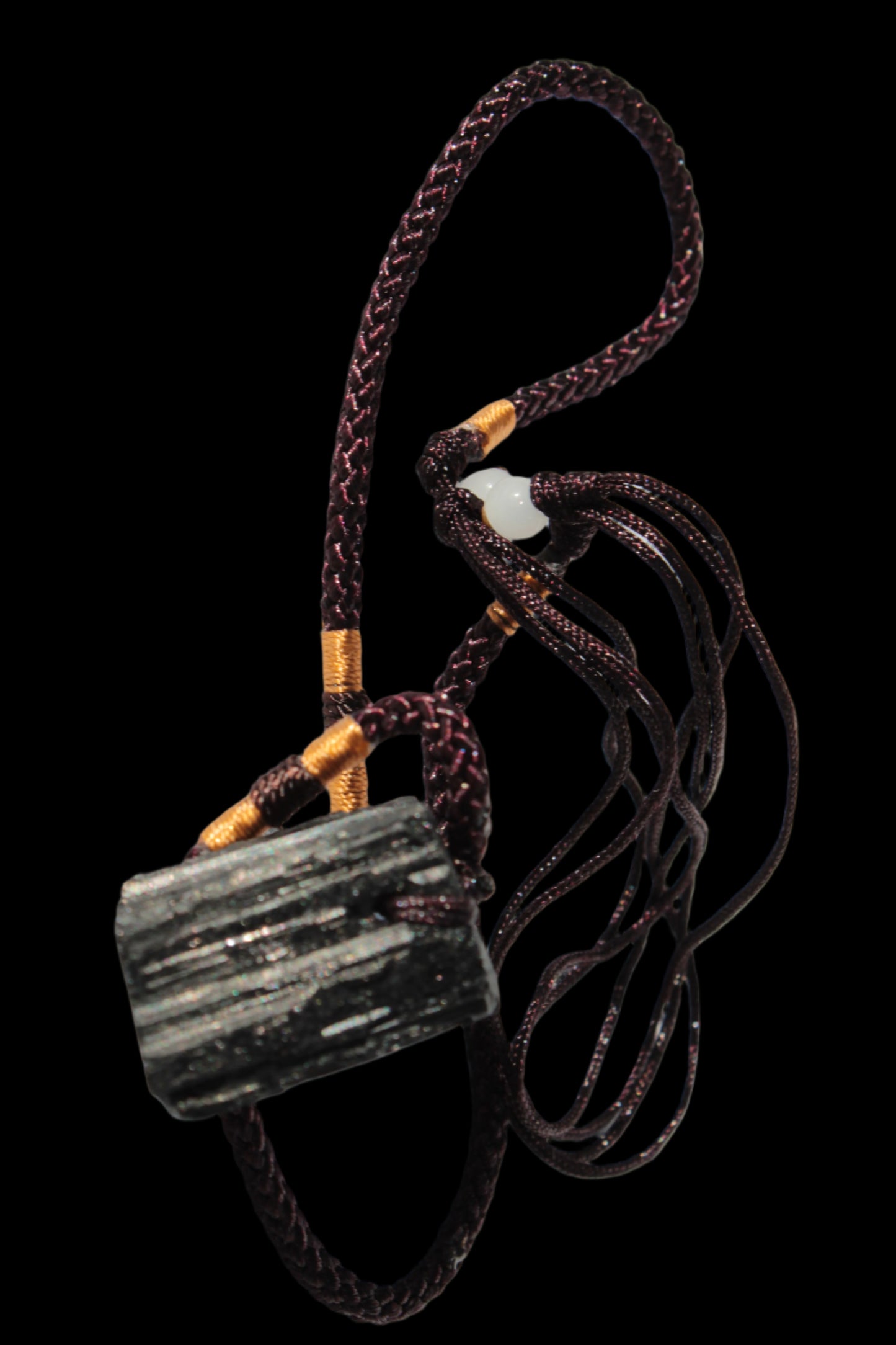 Black Tourmaline pendant necklace adjustable 15-20g - Rocks and Things Store