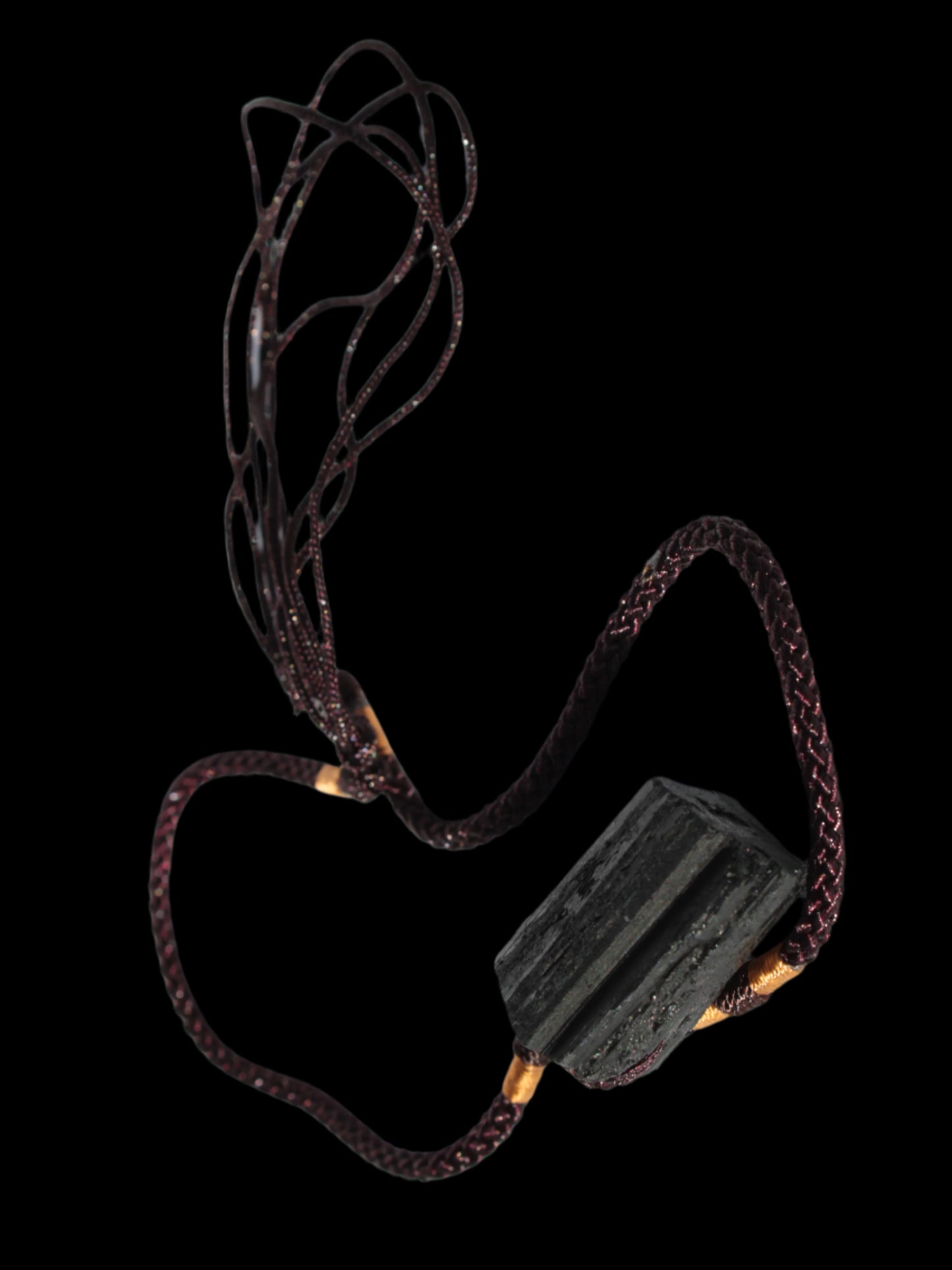 Black Tourmaline pendant necklace adjustable 15-20g - Rocks and Things Store