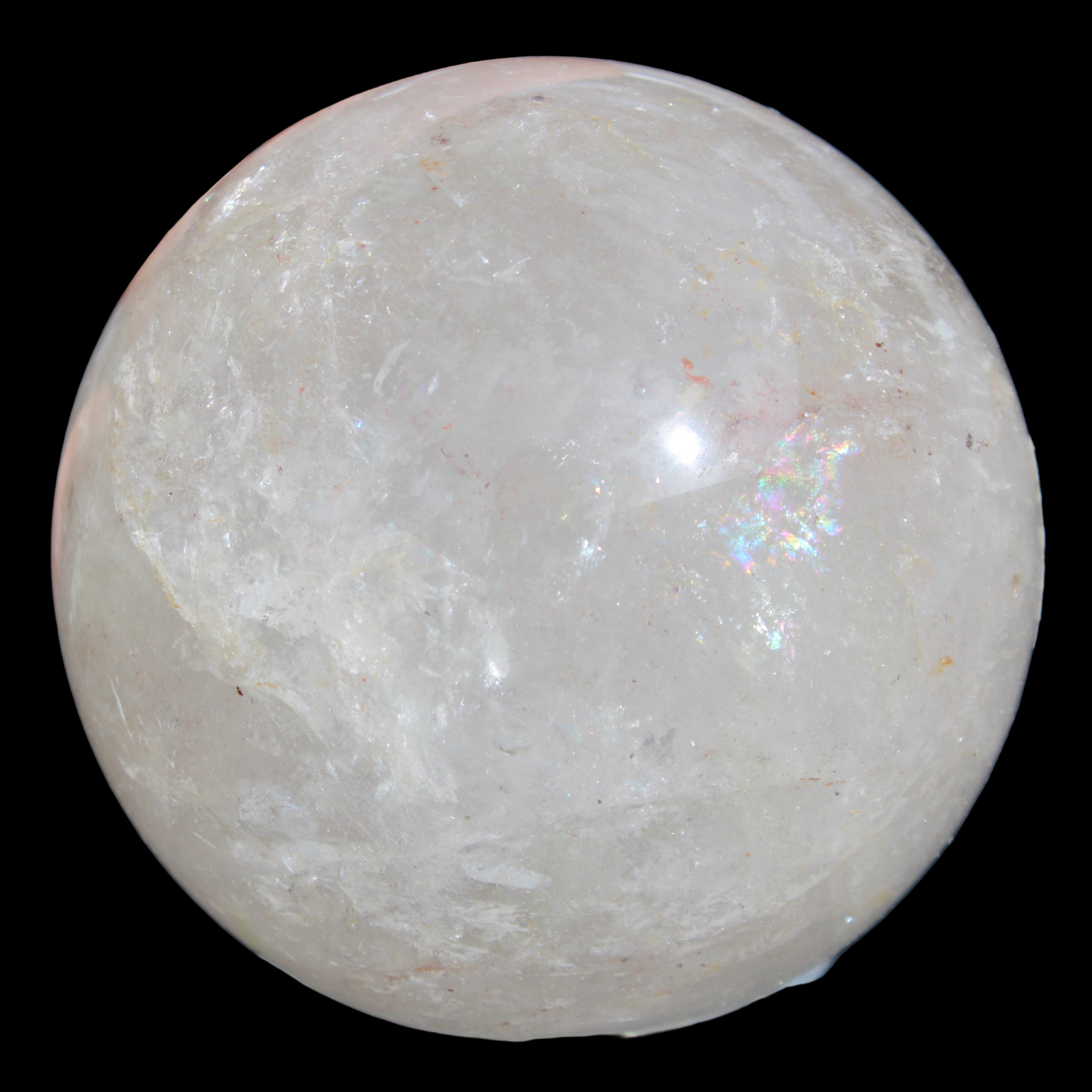 Clear Quartz sphere 70mm 475g in sunlight - Rocks and Things Store