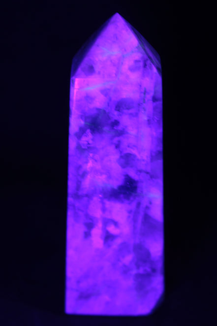 Cherry Blossom Pink Tourmaline and Quartz obelisk 115mm 244g Rocks and Things
