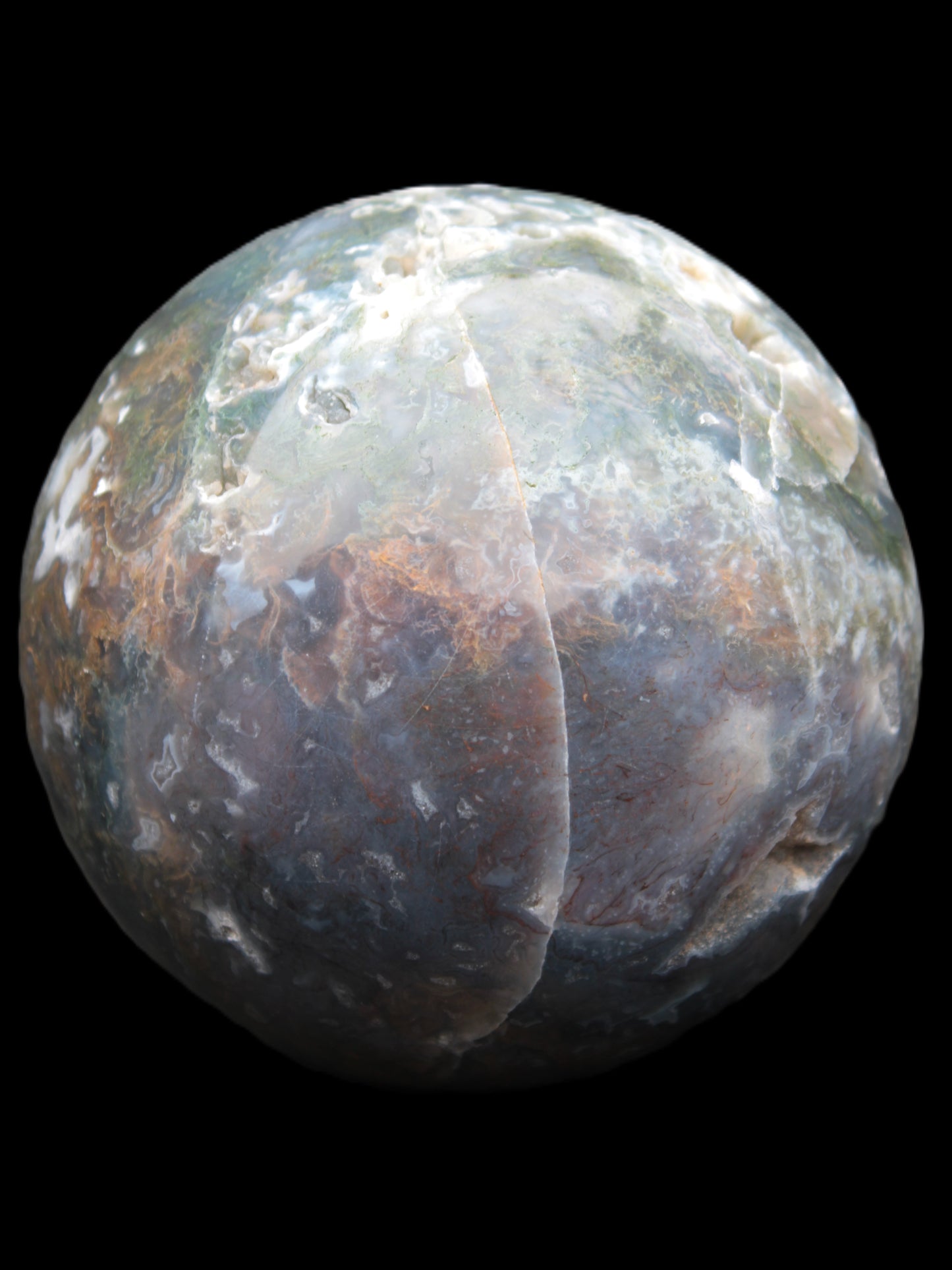 Ocean Moss Agate sphere 118mm 1781g Rocks and Things