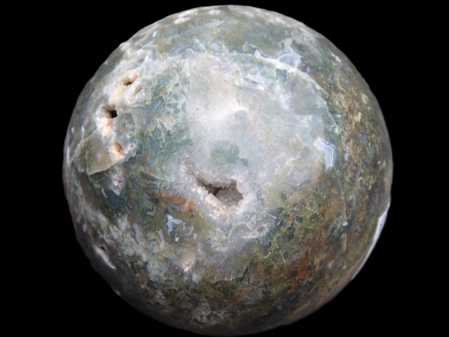Ocean Moss Agate sphere 118mm 1781g Rocks and Things
