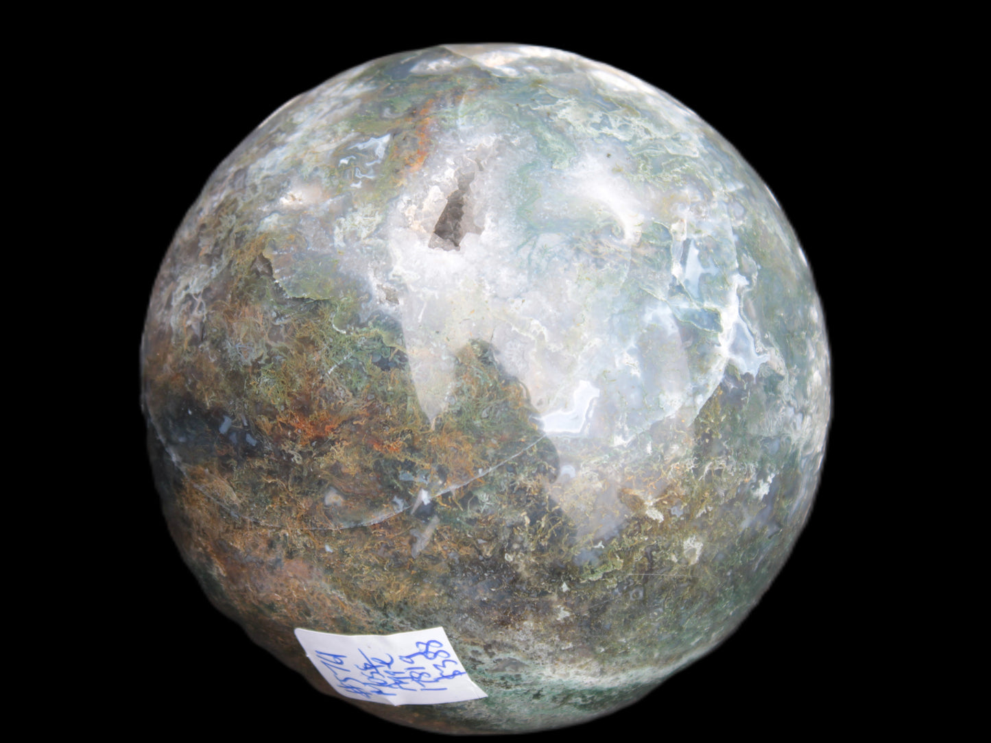 Ocean Moss Agate sphere 118mm 1781g Rocks and Things