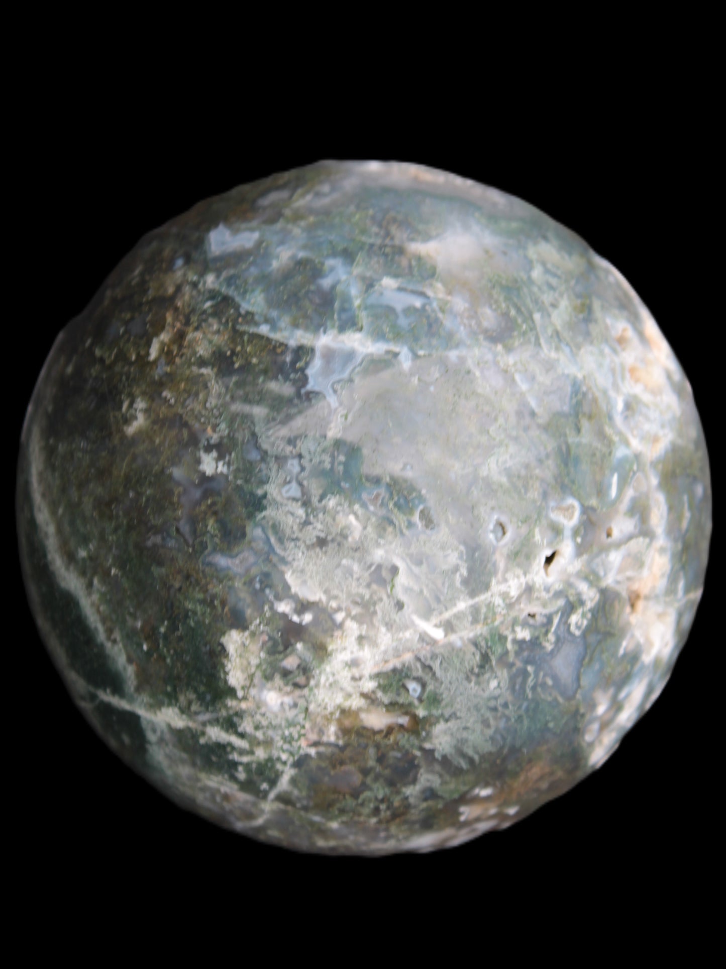 Ocean Moss Agate sphere 118mm 1781g Rocks and Things