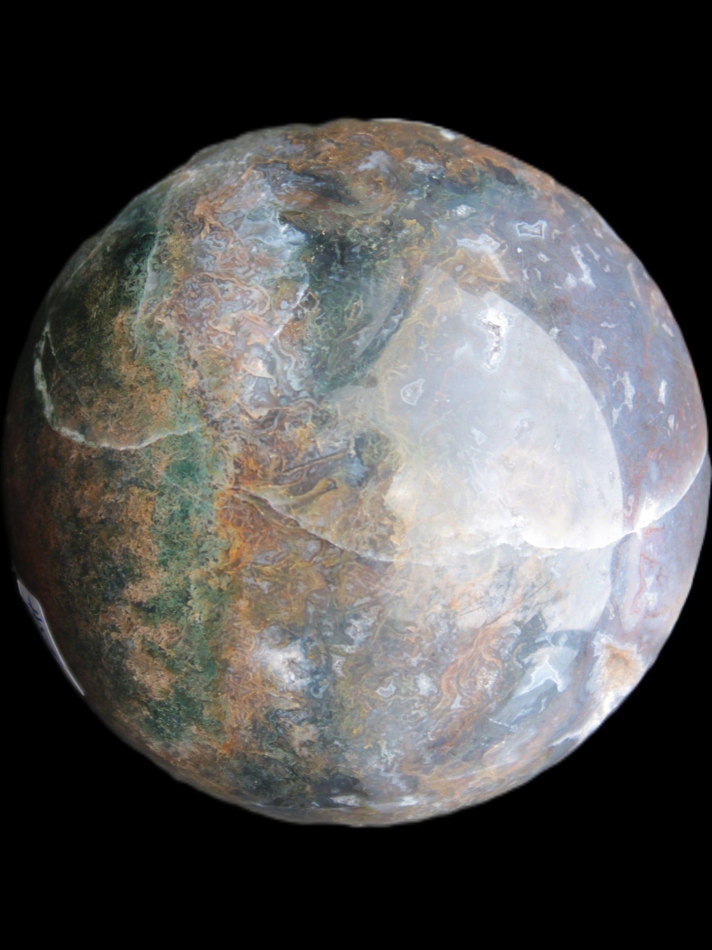 Ocean Moss Agate sphere 118mm 1781g - Rocks and Things Store