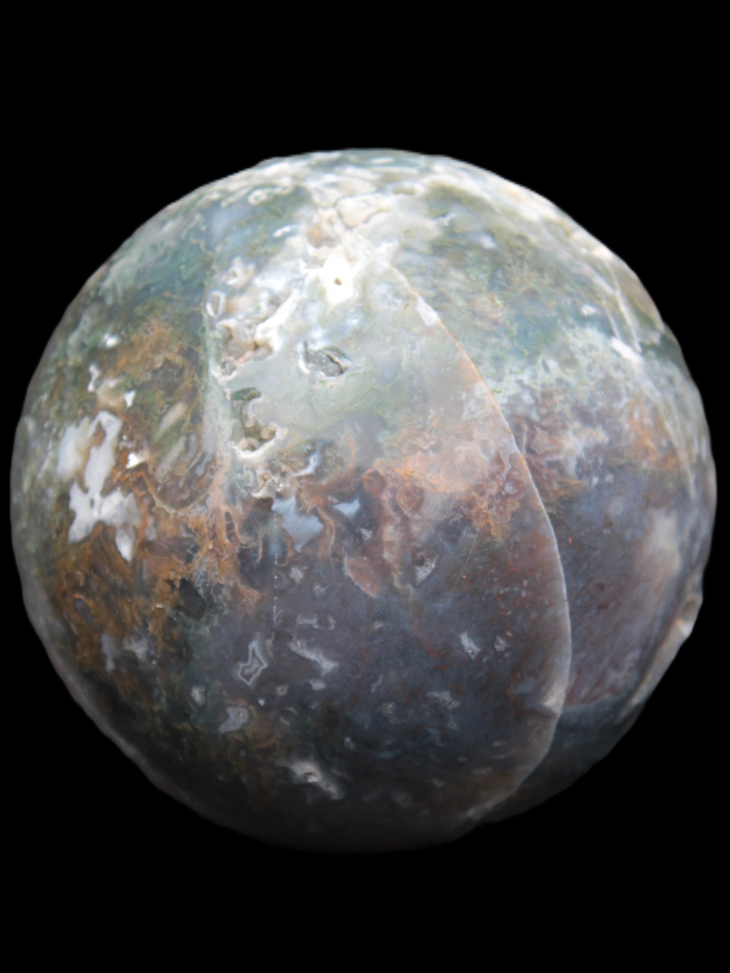 Ocean Moss Agate sphere 118mm 1781g Rocks and Things