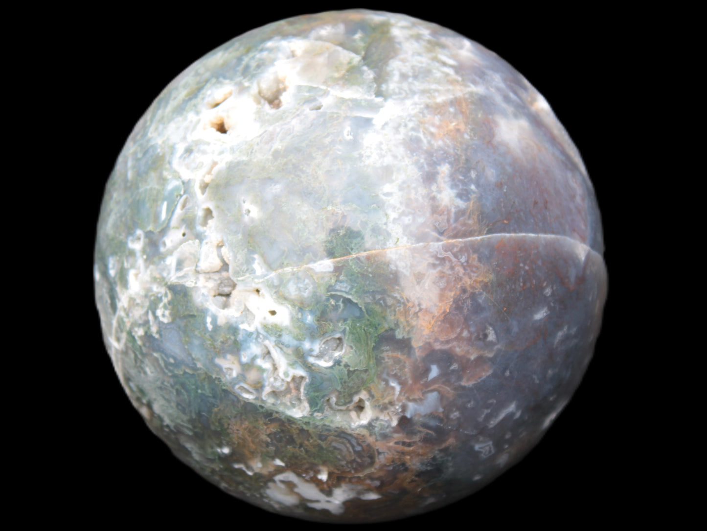 Ocean Moss Agate sphere 118mm 1781g Rocks and Things