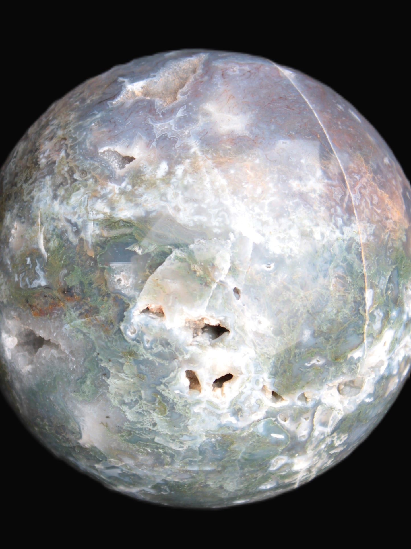Ocean Moss Agate sphere 118mm 1781g Rocks and Things