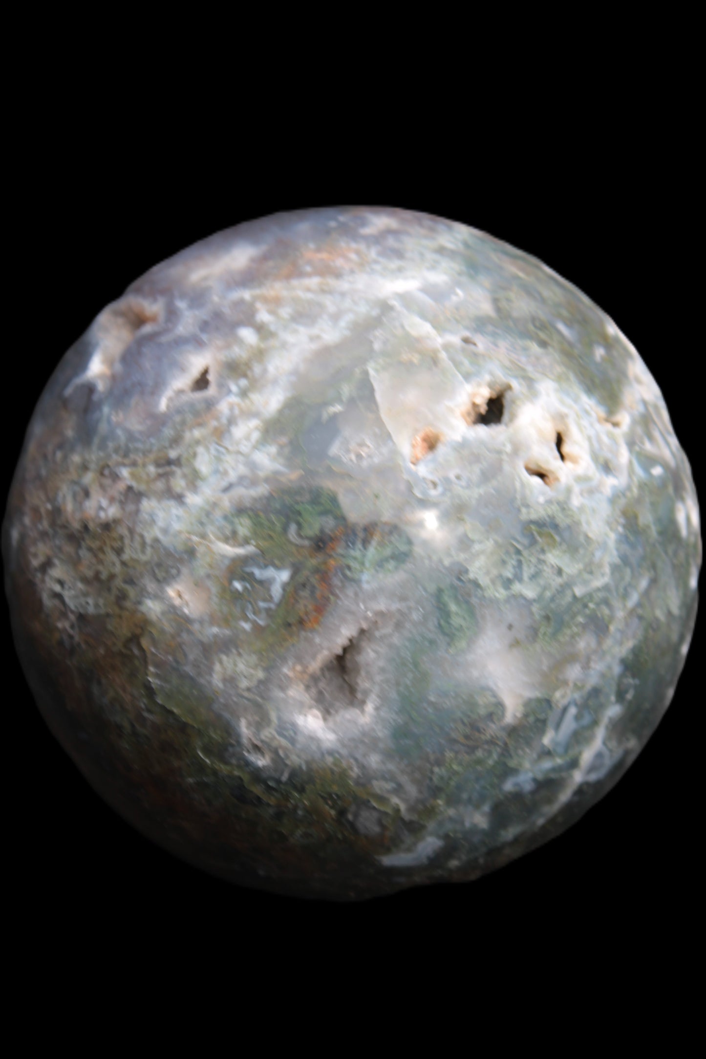 Ocean Moss Agate sphere 118mm 1781g Rocks and Things