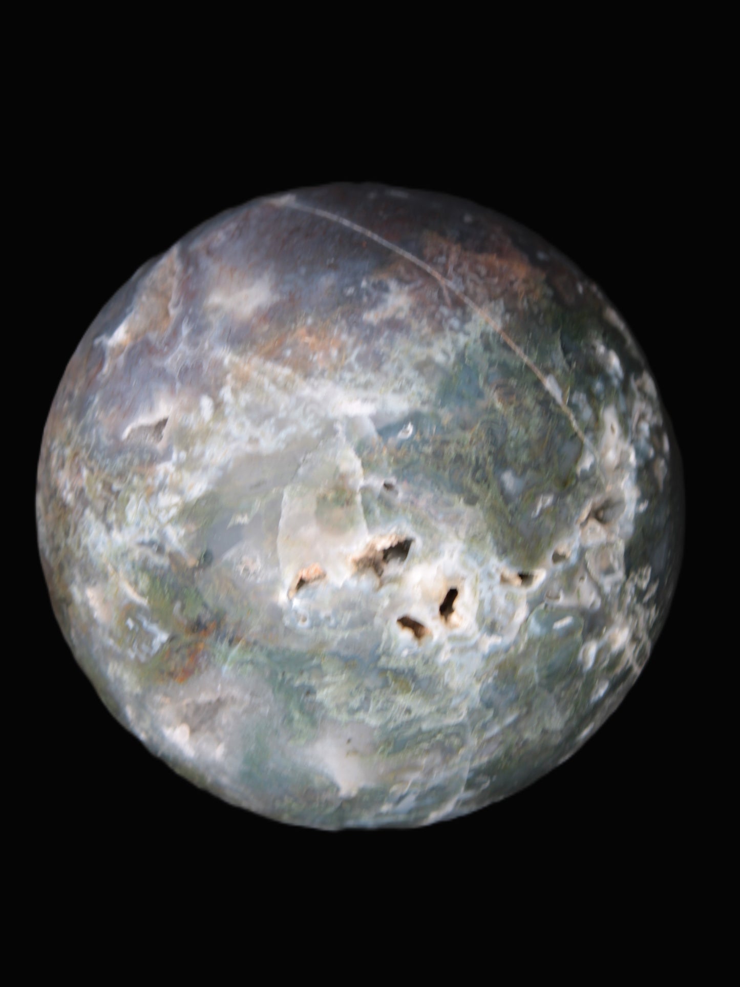 Ocean Moss Agate sphere 118mm 1781g Rocks and Things