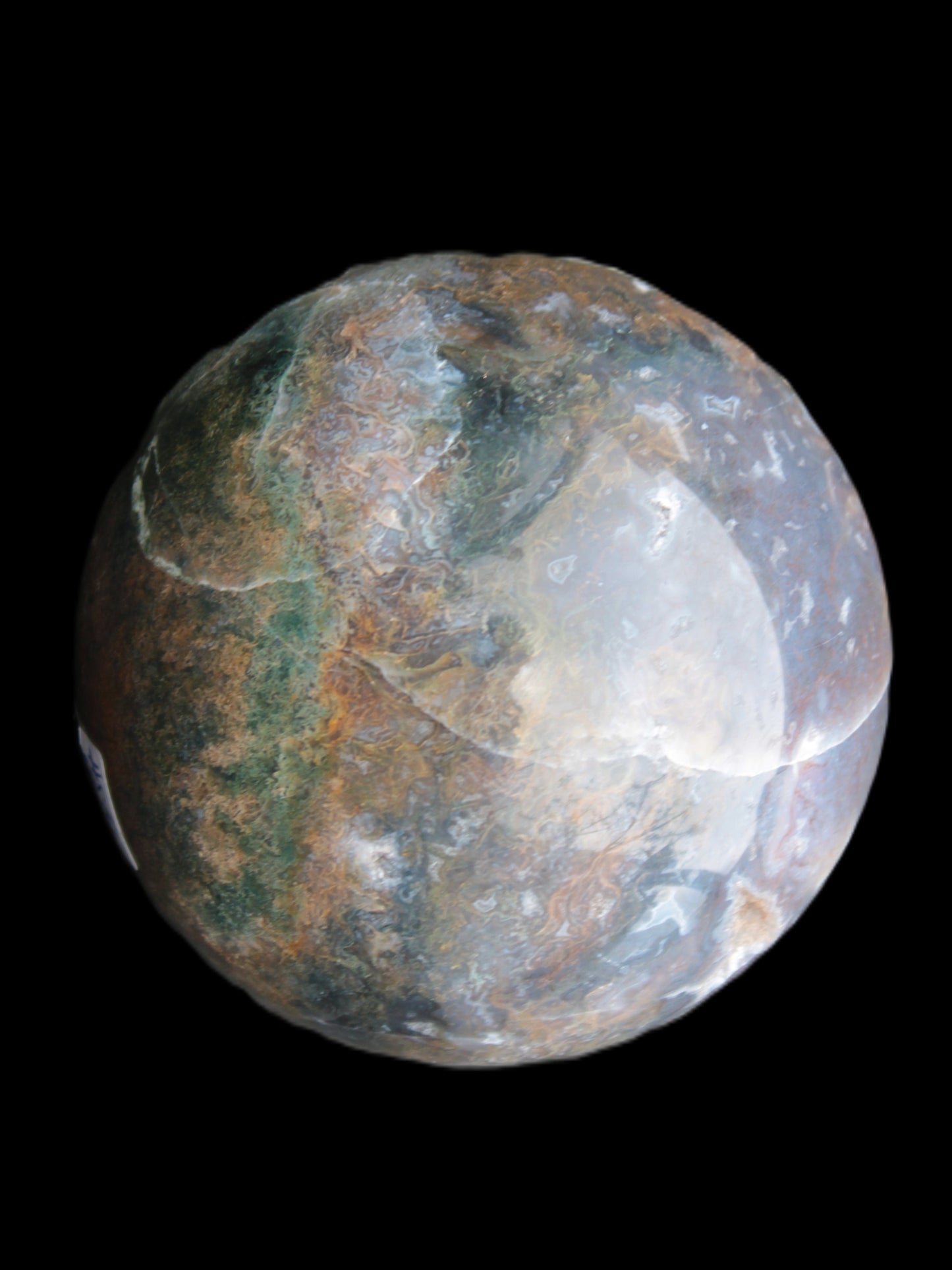 Ocean Moss Agate sphere 118mm 1781g - Rocks and Things Store