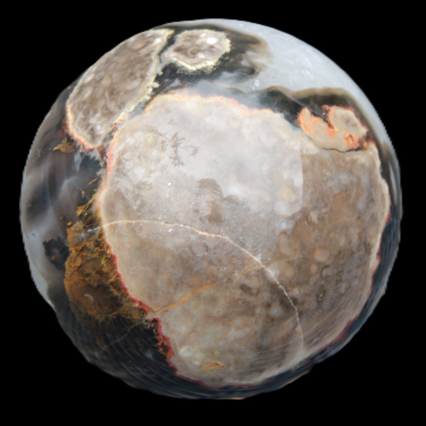 Volcano Agate sphere 63mm 362g Rocks and Things