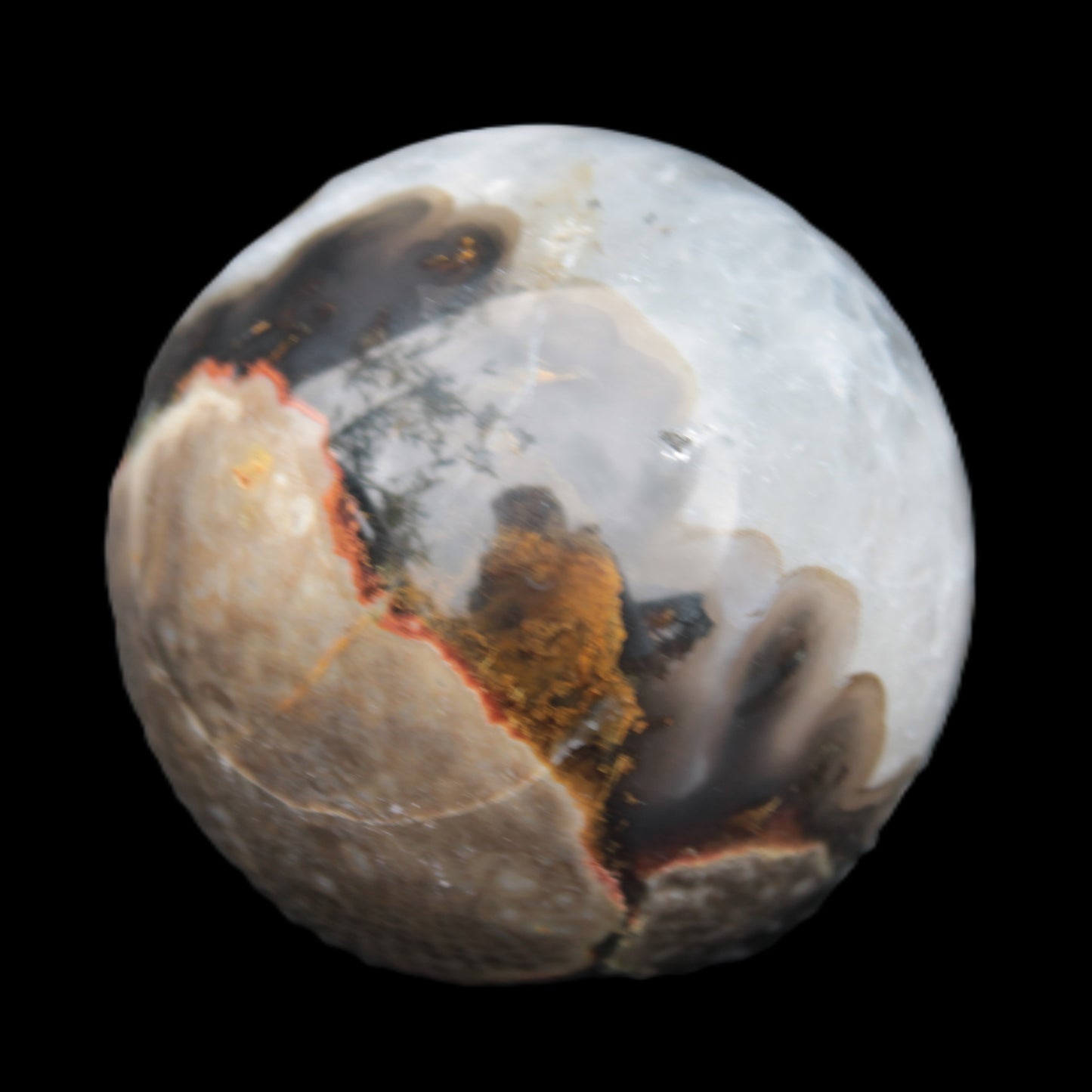 Volcano Agate sphere 63mm 362g Rocks and Things
