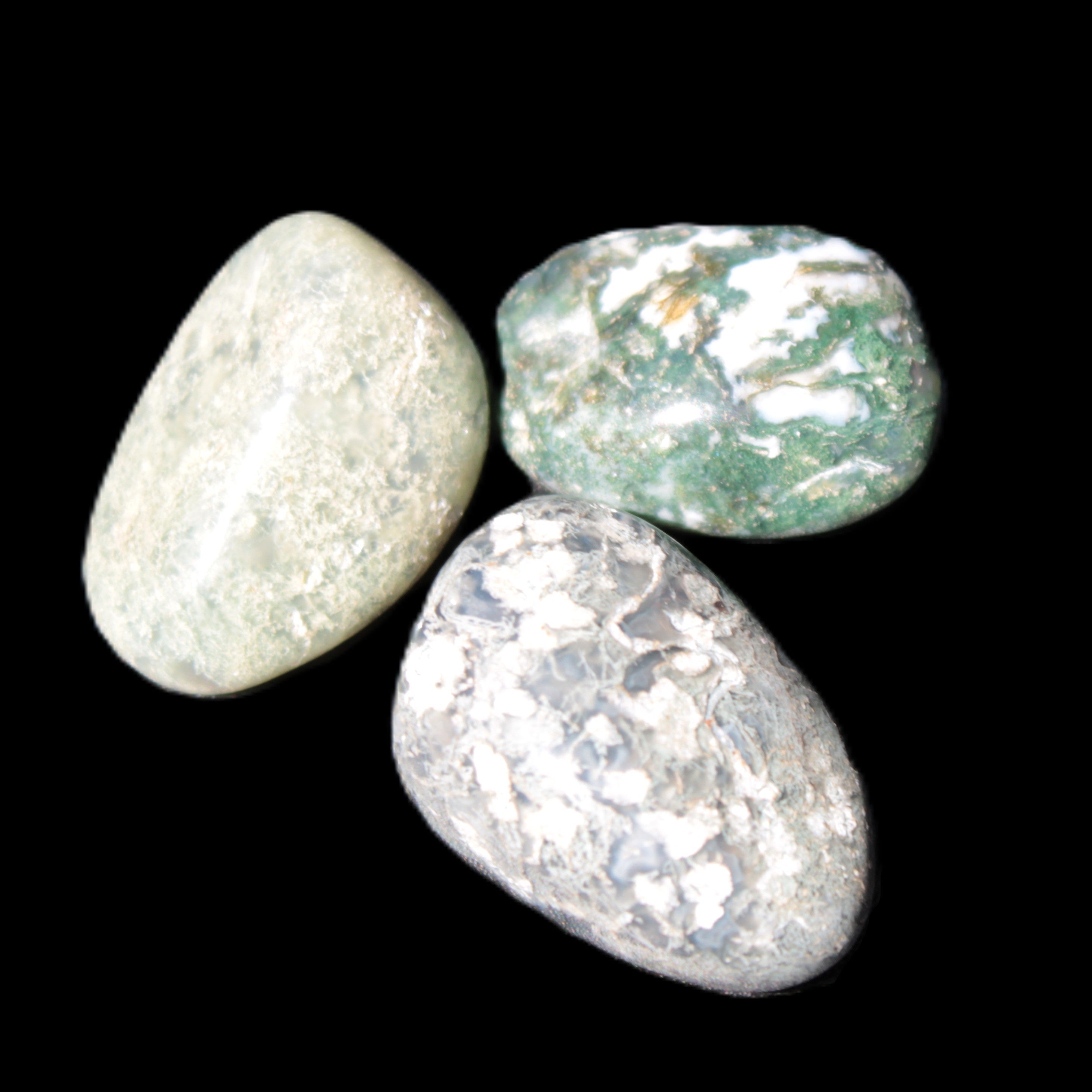 Ocean Moss Agate 2/3 polished stones 20-25g in sunlight - Rocks and Things Store