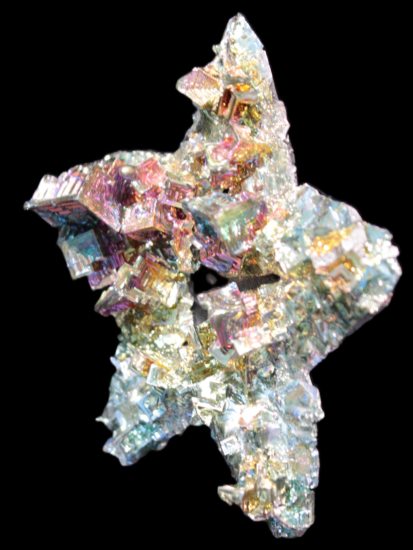 Spectacular Bismuth rainbow star 106*102*30mm 277g Rocks and Things Store