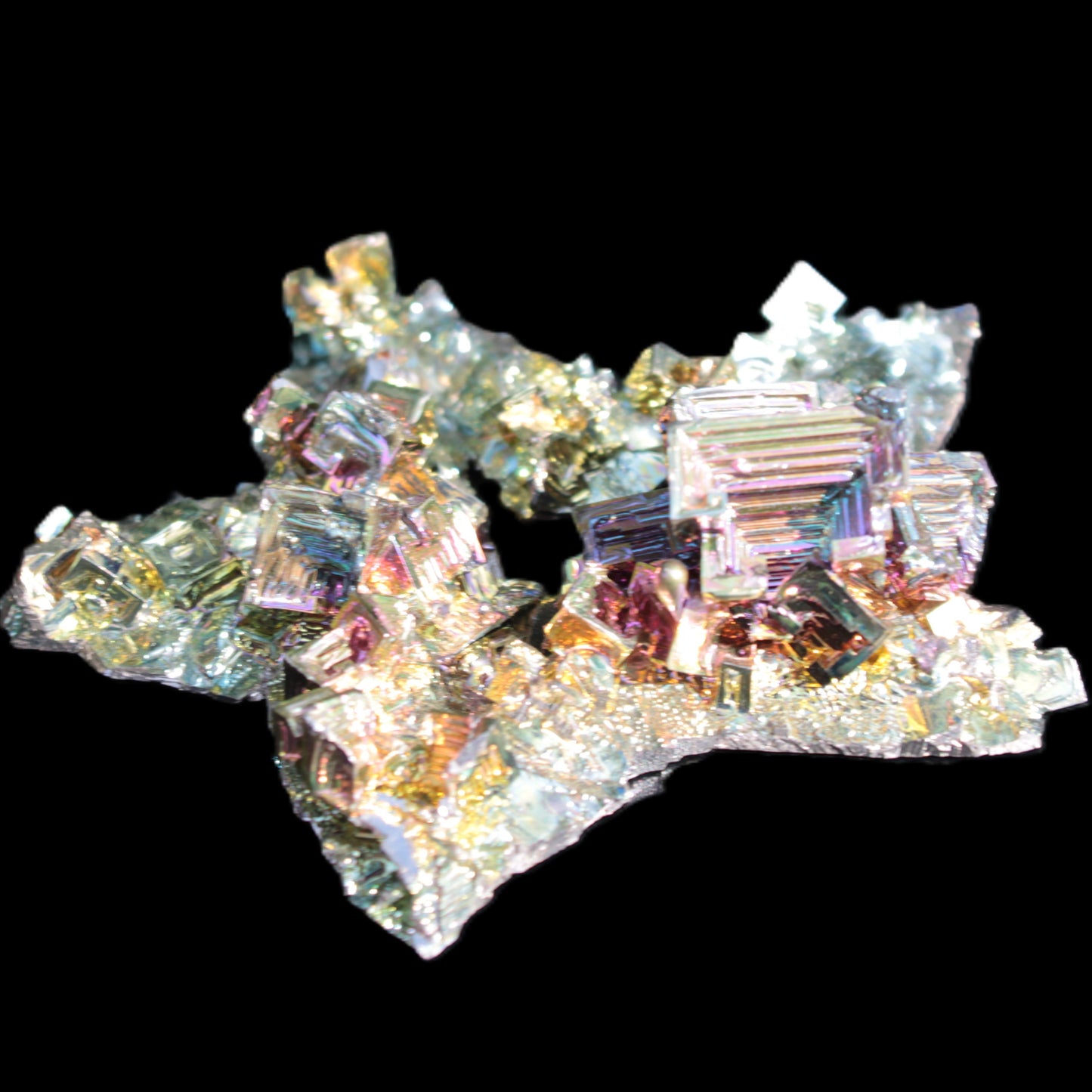 Spectacular Bismuth rainbow star 106*102*30mm 277g Rocks and Things Store